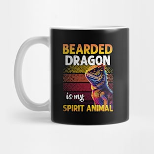 Bearded Dragon Is My Spirit Animal Retro Lizard Lover Mug